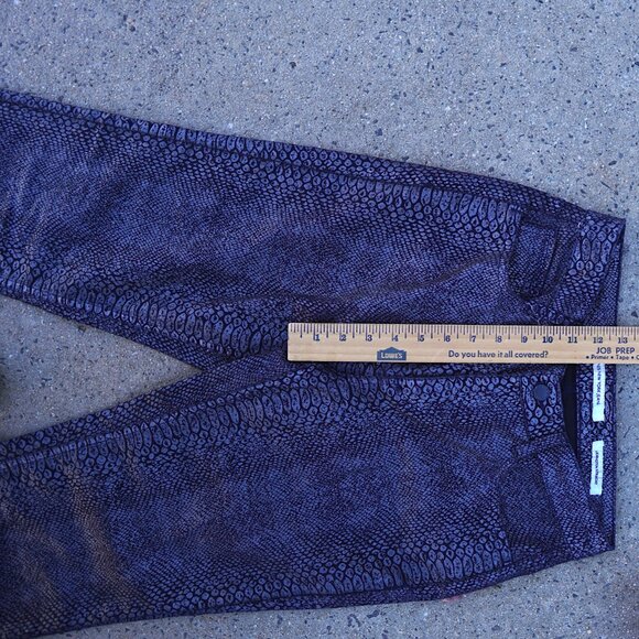 Jones NY Snakeskin Jeans Size 6 Mid-Rise Straight Leg Black Gray Stretch - Picture 8 of 13